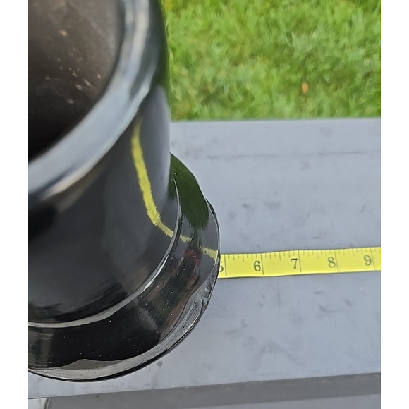 Santa Clara Pueblo Blackware Pottery Signed Madeline T. 7.2" Avanyu Excellent - Picture 15 of 16